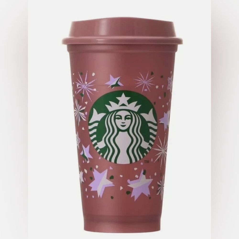Starbucks Reusable Navidad 2023 Color-Changing Cup with bear in green.